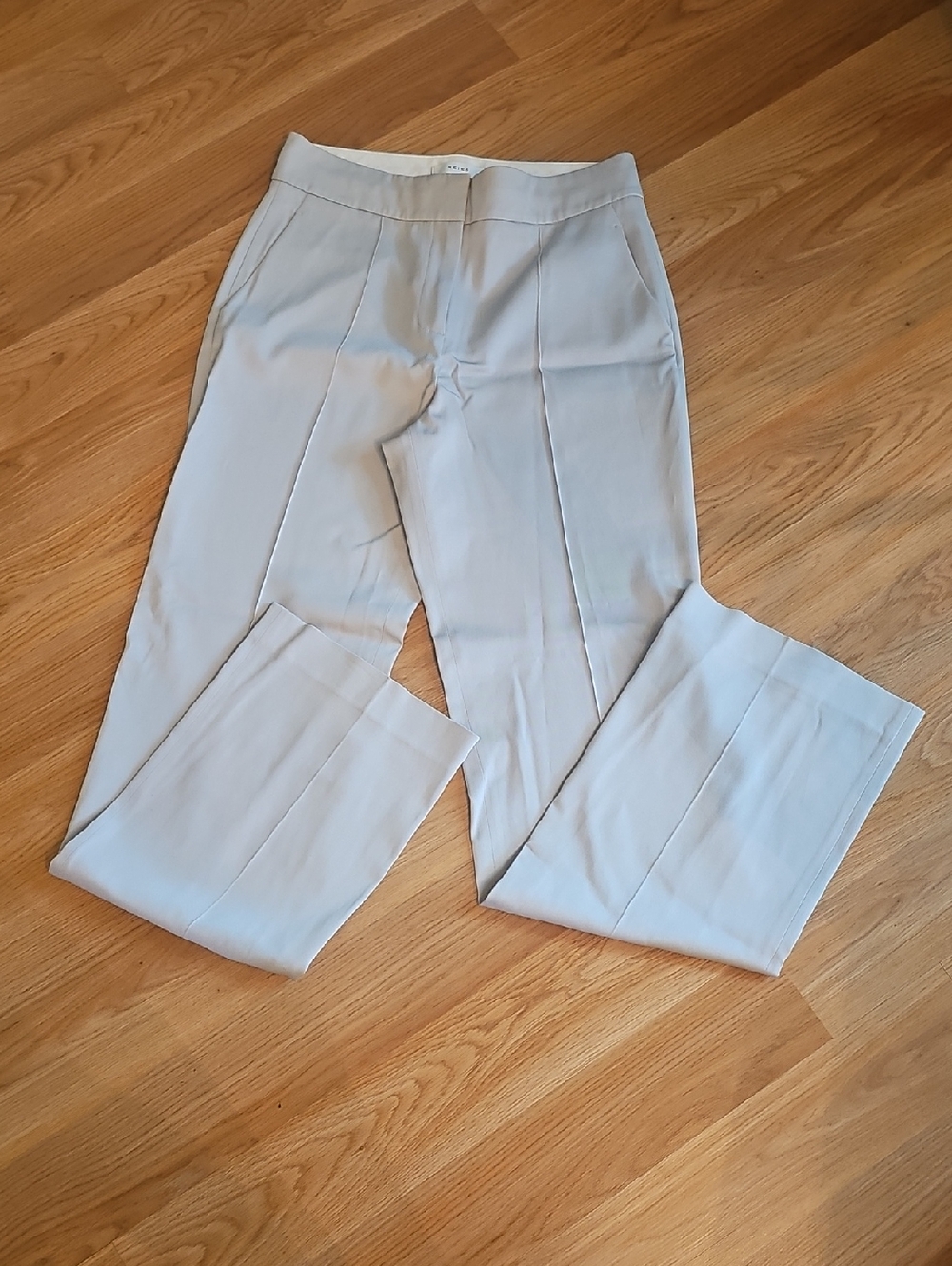 Reiss Light Gray Wide Leg Women's Dress Trousers. Size 4